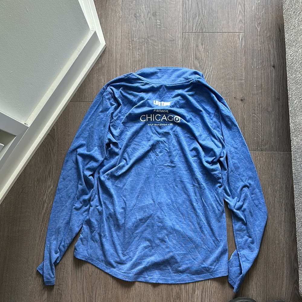 Chicago half marathon in training line sleeve warmup quarter zip - Picture 4 of 5
